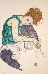 Egon_Schiele_-_Seated_Woman_with_Legs_Drawn_Up_(Adele_Herms)_-_Google_Art_Project